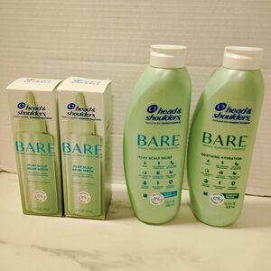 2Head & Shoulders Bare Minimal Shampoo Pyrithione Zinc 13.5 oz And 2 Serum